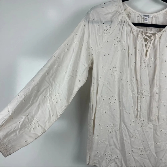 NEW Sonoma Eyelet Long Sleeve Peasant Top Size PS Petite Small - Picture 5 of 8